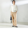 SHIPS Primary Navy Label:麻 レーヨン イージー パンツ