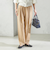 SHIPS Primary Navy Label:麻 レーヨン イージー パンツ