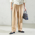 SHIPS Primary Navy Label:麻 レーヨン イージー パンツ