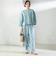 SHIPS Primary Navy Label:麻 レーヨン イージー パンツ