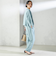 SHIPS Primary Navy Label:麻 レーヨン イージー パンツ