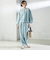 SHIPS Primary Navy Label:麻 レーヨン イージー パンツ