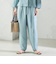 SHIPS Primary Navy Label:麻 レーヨン イージー パンツ