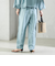 SHIPS Primary Navy Label:麻 レーヨン イージー パンツ
