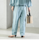 SHIPS Primary Navy Label:麻 レーヨン イージー パンツ
