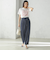 SHIPS Primary Navy Label:麻 レーヨン イージー パンツ