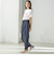 SHIPS Primary Navy Label:麻 レーヨン イージー パンツ