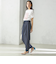 SHIPS Primary Navy Label:麻 レーヨン イージー パンツ