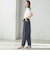 SHIPS Primary Navy Label:麻 レーヨン イージー パンツ