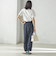 SHIPS Primary Navy Label:麻 レーヨン イージー パンツ