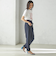 SHIPS Primary Navy Label:麻 レーヨン イージー パンツ