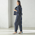 SHIPS Primary Navy Label:麻 レーヨン イージー パンツ
