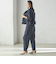 SHIPS Primary Navy Label:麻 レーヨン イージー パンツ