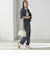 SHIPS Primary Navy Label:麻 レーヨン イージー パンツ