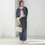 SHIPS Primary Navy Label:麻 レーヨン イージー パンツ