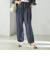 SHIPS Primary Navy Label:麻 レーヨン イージー パンツ