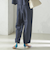 SHIPS Primary Navy Label:麻 レーヨン イージー パンツ