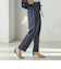 SHIPS Primary Navy Label:麻 レーヨン イージー パンツ