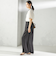 〈手洗い可能〉麻混 タック ワイド パンツ