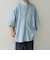 【WEB限定】SHIPS any:〈洗濯機可能〉リネン/レーヨン バンド スキッパー ハーフスリーブ プルオーバー シャツ◇