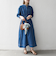 《一部予約》SHIPS any: シャーリング デニム ポケット ワンピース ［SHIPS any DENIM］