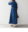 《一部予約》SHIPS any: シャーリング デニム ポケット ワンピース ［SHIPS any DENIM］