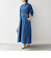 《一部予約》SHIPS any: シャーリング デニム ポケット ワンピース ［SHIPS any DENIM］