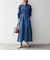 《一部予約》SHIPS any: シャーリング デニム ポケット ワンピース ［SHIPS any DENIM］