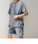 【WEB限定】SHIPS any:〈洗濯機可能〉ワッシャーナイロン スピンドル Tシャツ＋イージーショーツ セットアップ◇