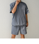 【WEB限定】SHIPS any:〈洗濯機可能〉ワッシャーナイロン スピンドル Tシャツ＋イージーショーツ セットアップ◇