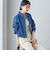 〈洗濯機可能〉ショート丈 デニム シャツ