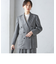 SHIPS Primary Navy Label: フラノ ヘリンボーン ダブルボタン ジャケット（セットアップ対応）