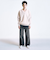 City Ambient Products:〈手洗い可能〉ループヤーン ワイドリブ Vネック ニット