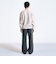 City Ambient Products:〈手洗い可能〉ループヤーン ワイドリブ Vネック ニット