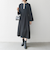 SHIPS any: ダブルクロス ウエスト タック Aライン ワンピース ［NAVY BLUE］