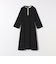 【WEB限定】SHIPS any: ダブルクロス ウエスト タック Aライン ワンピース ［NAVY BLUE］
