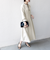 【WEB限定】SHIPS any: ダブルクロス ウエスト タック Aライン ワンピース ［NAVY BLUE］