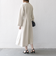 【WEB限定】SHIPS any: ダブルクロス ウエスト タック Aライン ワンピース ［NAVY BLUE］