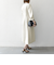 【WEB限定】SHIPS any: ダブルクロス ウエスト タック Aライン ワンピース ［NAVY BLUE］