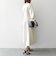 【WEB限定】SHIPS any: ダブルクロス ウエスト タック Aライン ワンピース ［NAVY BLUE］