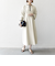 【WEB限定】SHIPS any: ダブルクロス ウエスト タック Aライン ワンピース ［NAVY BLUE］