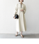 【WEB限定】SHIPS any: ダブルクロス ウエスト タック Aライン ワンピース ［NAVY BLUE］