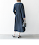 《一部追加予約》【WEB限定】SHIPS any: ダブルクロス ウエスト タック Aライン ワンピース ［NAVY BLUE］