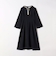《一部追加予約》【WEB限定】SHIPS any: ダブルクロス ウエスト タック Aライン ワンピース ［NAVY BLUE］