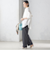 〈手洗い可能〉ストライプ ツイル ストレート パンツ