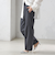 〈手洗い可能〉ストライプ ツイル ストレート パンツ