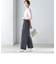 〈手洗い可能〉ストライプ ツイル ストレート パンツ