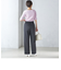 〈手洗い可能〉ストライプ ツイル ストレート パンツ