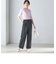 〈手洗い可能〉ストライプ ツイル ストレート パンツ