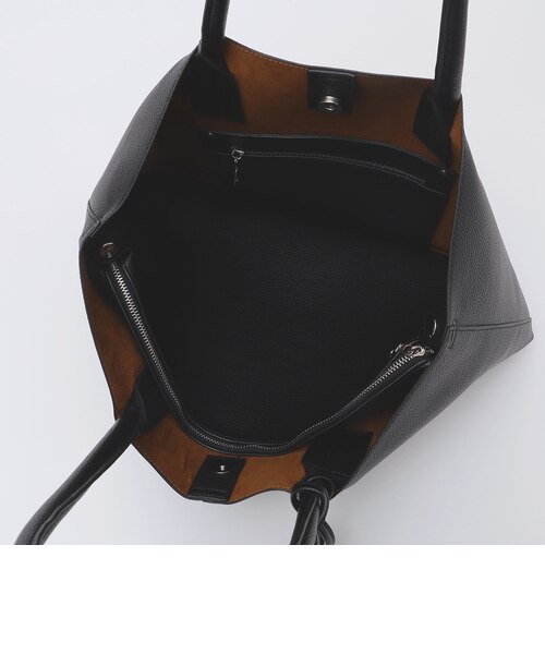 WEB限定】SHIPS: 合成皮革 ビズ トート バッグ (クラッチバッグ付き